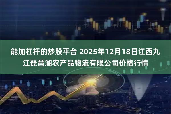 能加杠杆的炒股平台 2025年12月18日江西九江琵琶湖农产品物流有限公司价格行情