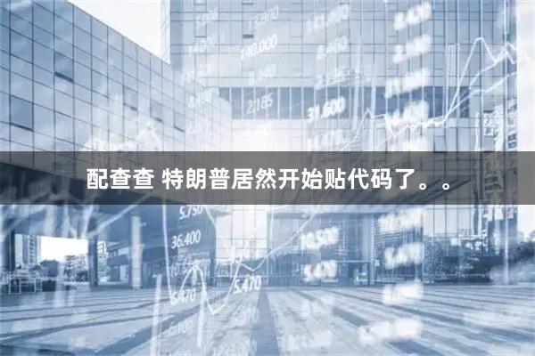 配查查 特朗普居然开始贴代码了。。